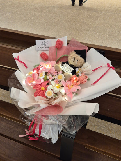 Premium Pink Tulips Bouquet
