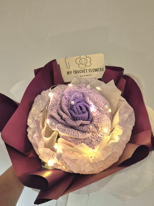 Giant Purple Rose Bouquet