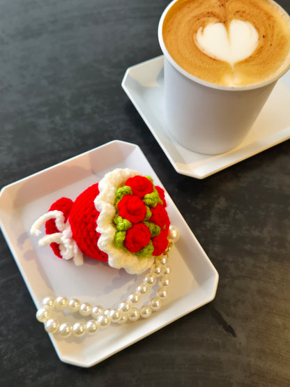 ✧ new ✧ Red Roses Mini Bouquet Keyring