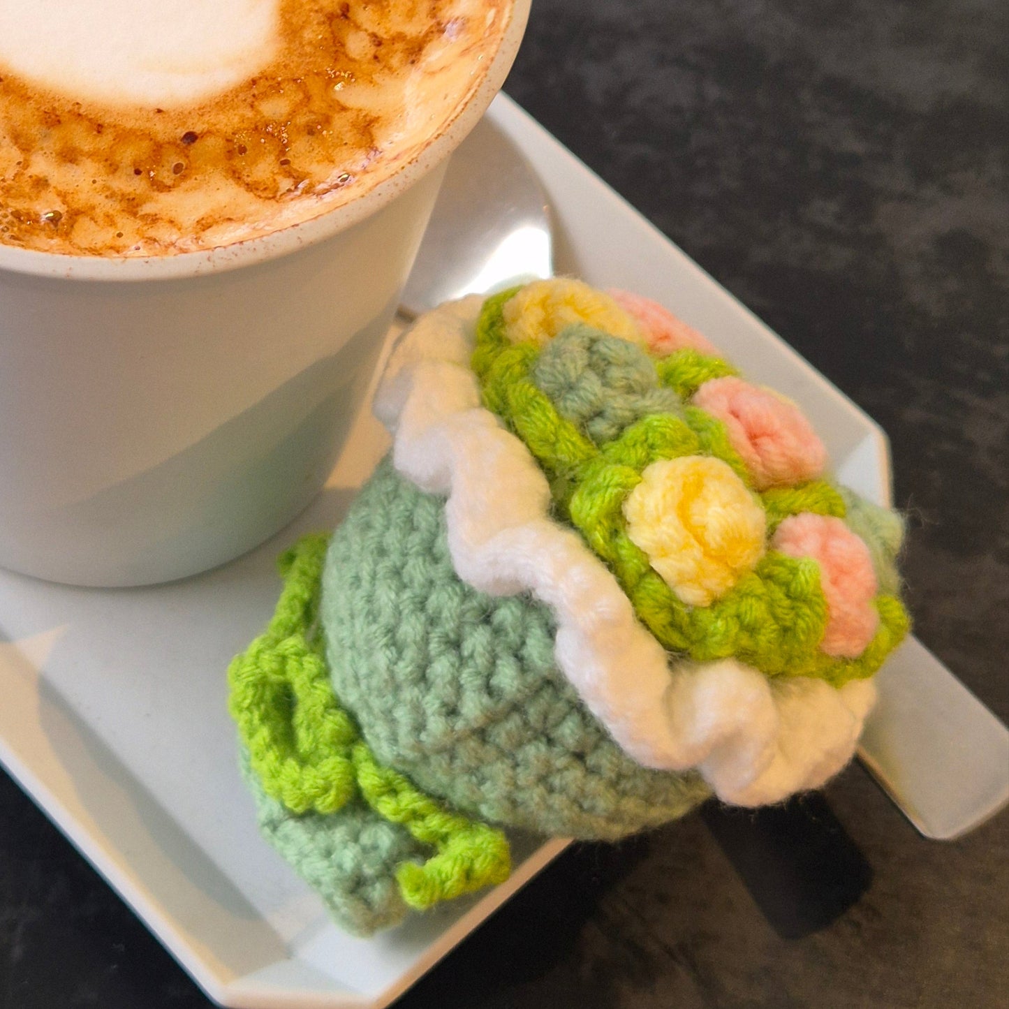 ✧ new ✧ Green Roses Mini Bouquet Keyring