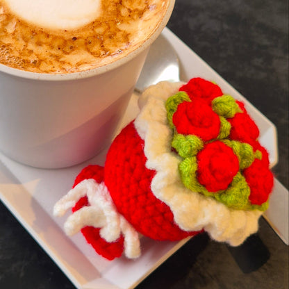 ✧ new ✧ Red Roses Mini Bouquet Keyring