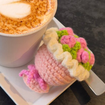 ✧ new ✧ Pink Roses Mini Bouquet Keyring