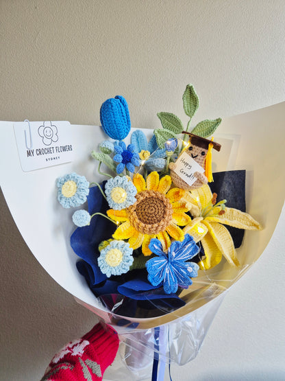 Premium Van Gogh-Inspired Starry Night Crochet Bouquet