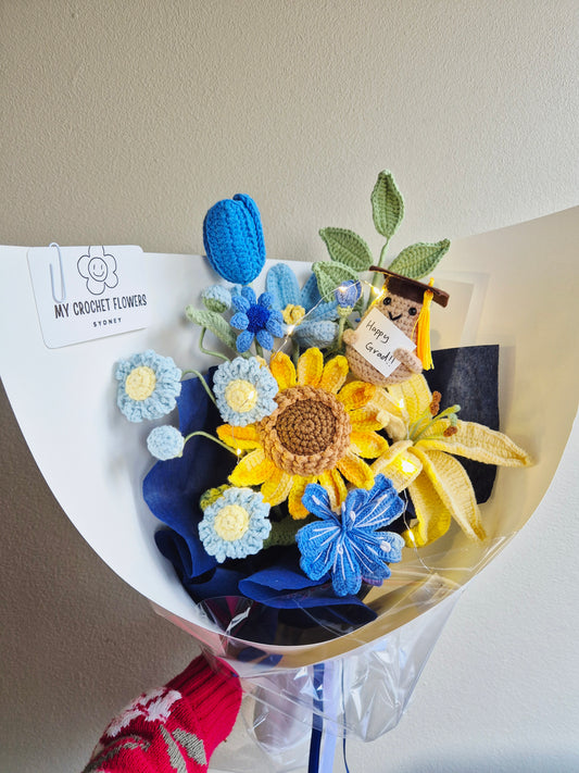 Premium Van Gogh-Inspired Starry Night Crochet Bouquet