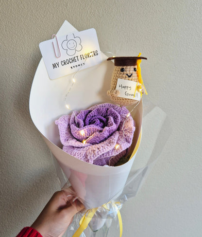Giant Purple Rose Bouquet