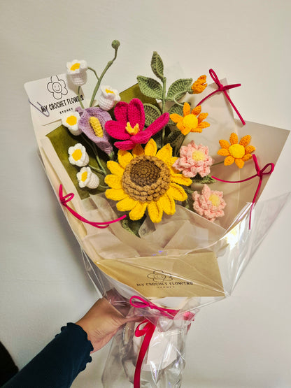 Yellow & Purple Sunflower mixed flower Dream Bouquet