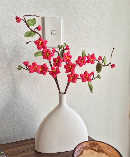 Crochet Blossom with Vase – Wabi-sabi Style