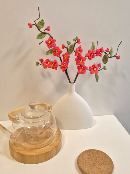 Crochet Blossom with Vase – Wabi-sabi Style