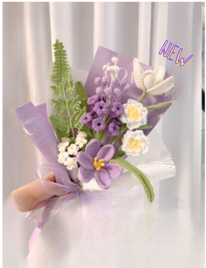 Violet Hyacinth & White Gardenia Bouquet