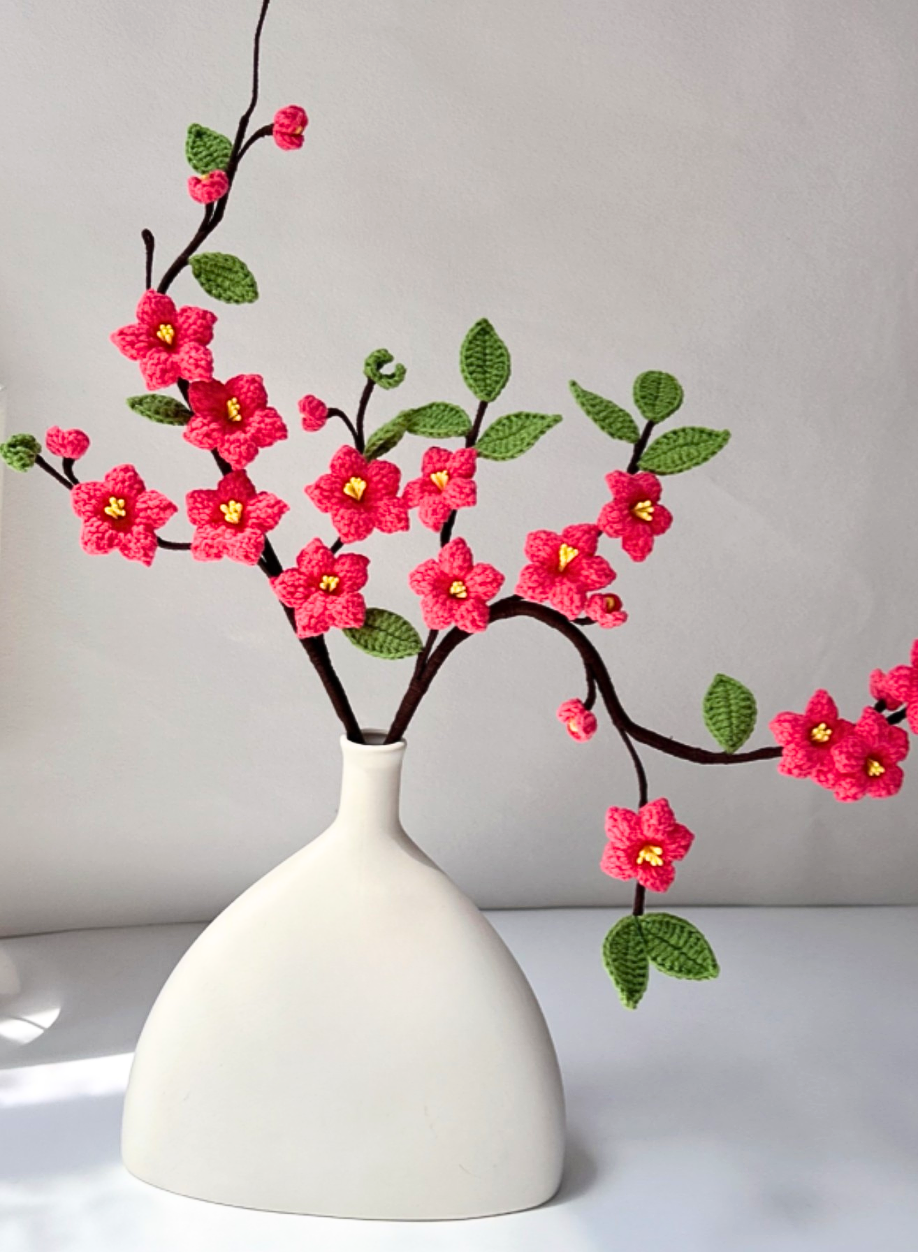 Crochet Blossom with Vase – Wabi-sabi Style