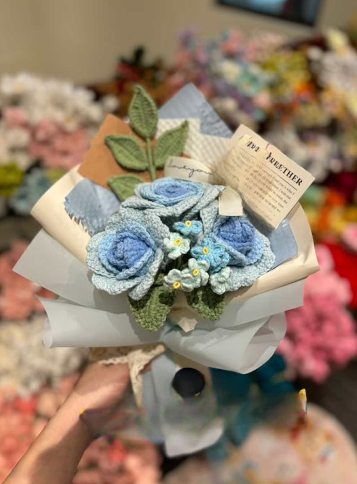 Sky Blue Roses Bouquet