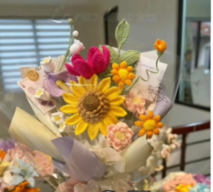 Yellow & Purple Sunflower mixed flower Dream Bouquet