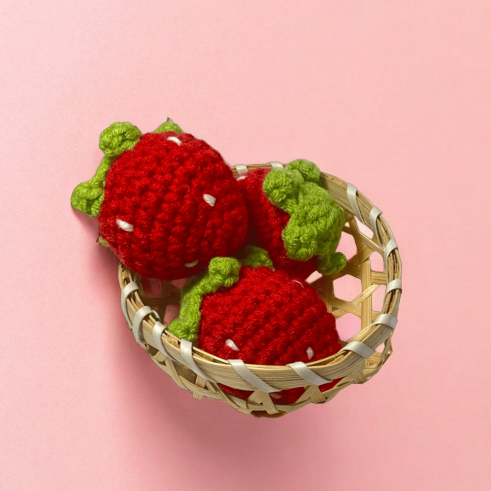 Mini Fruits Plush Keyring
