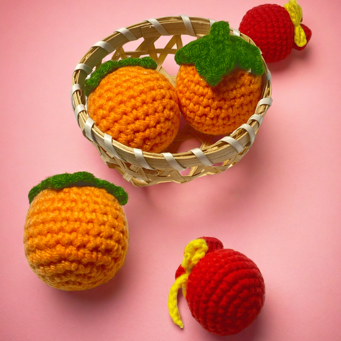 Mini Fruits Plush Keyring