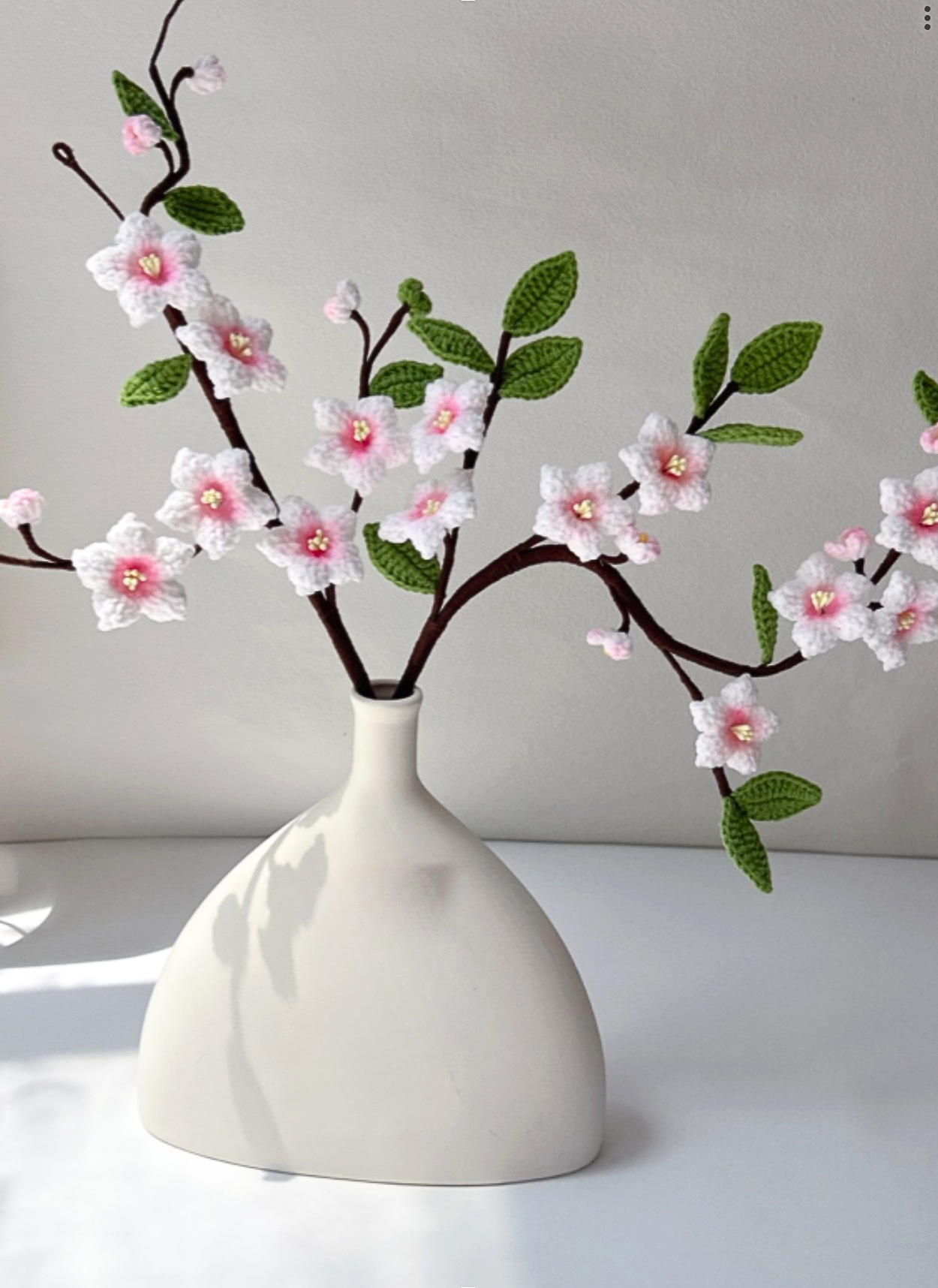 Crochet Blossom with Vase – Wabi-sabi Style